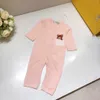 Designer Baby bodysuit Borst pop patroon comfortabele kinderen jumpsuits Maat 73-90 CM Effen kleur katoen kinderen rompertjes Aug30