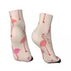 Men's Socks Cute Flamingo Illustration Short Unique Casual Breatheable Adult Ankle