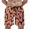 Męskie szorty kolorowy szczotkę drukowania siłowni Streszczenie malarstwo Casual Beach Men Graphic Runf Surf Fast Dry Swim Trunks Dift