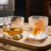 Bicchieri da vino Ghiacciaio glassato Modello a forma di tazza colorata Bicchieri d'acqua per la casa Tè alla frutta KTV Whisky S Boccali di birra in vetro Bar