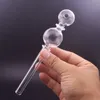 7inch Big Size Grosso Pyrex Fumar Cachimbos Clear Double Ball Test Straw Tube Burners para Oil Dab Rig Water Bong Acessórios Vidro Oil Burner Pipe Atacado