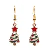 Dangle Oorbellen Leuke Kerstboom Hanger Oorbel Voor Meisjes Accessoires Mode Creatieve Olie Druipende Ster Vrouwen Cadeau