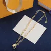 golden Necklaces Bracelets Earring, Roman Alphabet, floral shape, Oval multi-element, Designer Jewelry Fashion Women's 3-piece set, Christmas, high quality with box