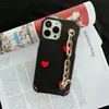 iPhone 14 14Pro 14Plus 13Pro 12 12PRO 11 Pro Max Leather Metal Bracelet Luxury 휴대폰 커버 용 패션 디자이너 전화 케이스