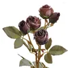 Decorative Flowers Vintage Artificial Small Rose Flower Faux Decoration Party Supplies