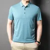 T-shirt da uomo 2023 Polo estiva Manica corta di alta qualità Tinta unita Smart Casual T-shirt uomo Semplice Slim Fit Uomo Tees 3XL