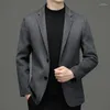 メンズスーツ2023ハイエンドビジネスダブルサイドウールユースブリティッシュスタイルカジュアルツイードスーツカラー韓国バージョンのウェストブレザーバージョン