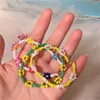 Link bransoletki twórcy vintage kolorowy bransoletka z koralikami 2023 Girl Rice Bead Flower Zou Ju Jewelry Hurtowa moda dla kobiet