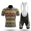 Racing Sets Tribal Pattern Cycling Set Bib Shorts Bike Jersey Bicycle Shirt Short Sleeve Clothes Cycle Downhill MTB Mountain Suit