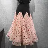 Jupe de danse standard pour salle de bal, tenue de scène, Tango, Flamenco, grand ourlet, Costume de valse moderne pour adultes, VDB948