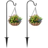 Haken 2 stuks ijzeren vloerplug tuin hangende houder planten buiten lantaarns hanger vogelvoederstandaard tuinieren decor paal