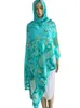 민족 의류 고품질 아프리카 모슬린 이슬람 스카프 두바이 라마단 면화 파시미나 매우 부드러운 터번 여성 랩 240 110cm