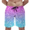 Pantaloncini da uomo Vibrant Blue Paisley Gym Summer Retro Print Surf Beach Comodo costume da bagno alla moda taglie forti