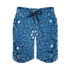 Short de bain pour hommes, bleu Mandala Hawaii, maillot de bain rétro bohème imprimé, séchage rapide, surf, haute qualité, plage surdimensionnée