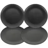 Conjuntos de louça 4 pcs redondo bolo pan preto placa de melamina placas de cozinha fundo plano servindo festa festa