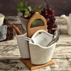 Bottles Jars Creative Japanese Bamboo Wood Ceramic Chopstick Holder with Rackkitchen Storage Supplies Table Decoration el Service 230901