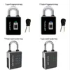 Kapı Kilitleri Akıllı Asma Kilit Tuya/TTlock Uygulaması Bluetooth Parmak Kilit Açma Su Geçirmez Parola Anahtar RFID KARTI USB Şarj Kapı Kilidi HKD230902