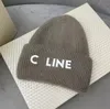 Gorro/bonés de caveira gorro de malha celinf designer feminino chapéu de lã carta outono/inverno marca de moda h des bonnet de alta qualidade