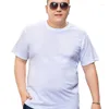 Męskie koszulki T-shirt duży rozmiar 15xl 14xl 13xl 8xl 9xl 10xl 11xl 12xl krótki rękaw okrągła szyja luźna czarna szare biała biała 210 kg