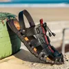 Sandálias plataforma masculina verão gladiador masculino antiderrapante sapato macio casual 2023 tamanho grande moda