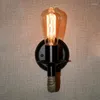 Lâmpadas de parede Industrial Vintage Lâmpada Corda Luzes LED Retro Vanity Light Sconce para sala de estar Quarto E27 90V-260V