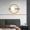 Applique murale nordique dorée LED, luminaire d'intérieur pour chambre à coucher, salon, applique noire avec ampoule G9 9w