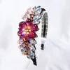 Hair Clips Crystal Flower Hoop Set Auger And Delicate Temperament Gauze Head Headdress