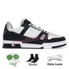 Designer Trainers Low Casual Shoes Monograms Denim Pink Blue Virgil Embossed Abloh White Black Luxury Calfskin Leather Platform Skate Sneakers