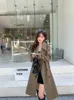 Cappotto Trench da donna 2023 Autunno Inverno Stile coreano Elegante giacca a vento lunga allentata Office Lady Solid Street Cappotto casual