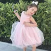 Girl Dresses Flower Formal Simple Beaded Birthday Kids Party Bow For Weddings First Communion A Dream Gift Celebration