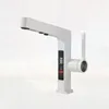 Bathroom Sink Faucets 2 Modes Temperature Digital Display Basin Faucet Pull Out Cold Sprayer Water Mixer Wash Tap For