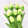 Kwiaty dekoracyjne 5pcs sztuczne pu tulipan