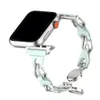 Pusty metalowy pasek łańcuchowy z magnetyczną klamrą do Apple Watch opaska 49 mm 44 mm 42 mm 41 mm 40 mm 38 mm Bransoletka dla kobiet iwatch 8 Ultra 7 5 3 Akcesoria serii