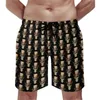 Herenshorts Steampunk Board Zomer Monocled Skull met hoge hoed Mode Strand Heren Sportkleding Sneldrogende grafische zwembroek