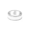Klaster pierścienia Serca podpisu z emalią srebrną 925 Sterling-Silver-Jewelry