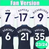 23 24 Son Phillips Mens Soccer Jerseys Romero Davies Richarlison Kulusevski Perisic Solomon Home Away Football Shirts Kort ärmuniformer