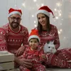 Family Matching Outfits Family Christmas Pajamas Set Casual Soft Mother Father Kids Matching Outfits Xmas Family Look 2 Pieces Suit Sleepwear 230901