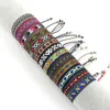 Braccialetti con ciondoli 3 pezzi RAGAZZA Bohemian Colorato Corda di cotone Catena Charms Bracciale Amicizia Ragazze Tessuto a mano Boho Yoga Femme Dropship