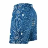 Short de bain pour hommes, bleu Mandala Hawaii, maillot de bain rétro bohème imprimé, séchage rapide, surf, haute qualité, plage surdimensionnée