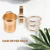 Liquid Soap Dispenser Hair Dryer Holder With Cup Households Rack Blow Shelf Metal Wall Mount Bathroom Accessories Gold