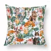 Pillow Garden Floral Rose Flower Painting Cover Decorative Pillows For Sofa Home Decoration 45X45cm