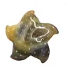 Pochettes à bijoux en gros pierre naturelle Agate cristal grotte sculpture étoile de mer étoile à cinq branches 2 pouces artisanat ponctuel.