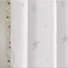 Cortinas de chuveiro high-end el cortina de banho prata em pó estrelas proteção ambiental à prova dwaterproof água molde parede botão de cobre bloqueio