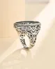 حلقات الكتلة 16.5 24mm 925 Sterling Silver Semi Mount Bases Base Base Pad Pad Pad Men Ring Ring Heptings Houndergents (بدون Stone) A5380