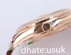 Mode unisexe montres montres-bracelets 36mm or rose 128348 cadran en nacre diamant saphir étanche automatique mécanique montre pour femme