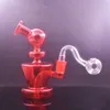 1 conjunto de vidro queimador de óleo bong fumar cera óleo dab rig narguilé copo de vidro bong dabber heady pequeno bubbler hookahs com tubo queimador de óleo masculino