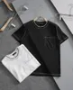T-shirts pour hommes 2023 T-shirt d'été de haute qualité tissu en coton confortable respirant style décontracté mode col rond pour hommes