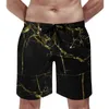 Mäns shorts Summer Board Ocean Blue Marble Sports Surf Modern Art Print Design Short Pants Vintage Quick Torking Swim Trunks