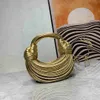 Fashion Abstract Bag Stripe Woven Double Knot Women Handbag High Capacity Designer Bag