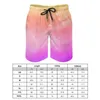 Shorts masculinos pôr do sol nuvem placa brilhante tie dye vintage calças curtas masculino impresso correndo secagem rápida praia troncos presente de aniversário